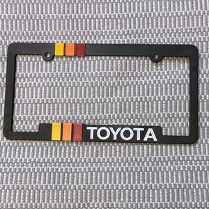Toyota Retro Style Heritage License Plate Frame TRD Off-road Tacoma FJ Cruiser T